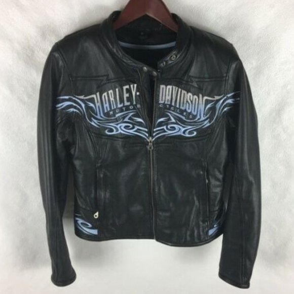 SMALL Harley Davidson Women's Leather Jacket - Picture 1 of 8